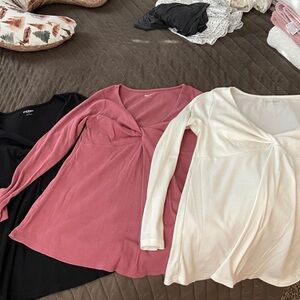 Maternity Old Navy Women's Tops in Black, Pink, and White